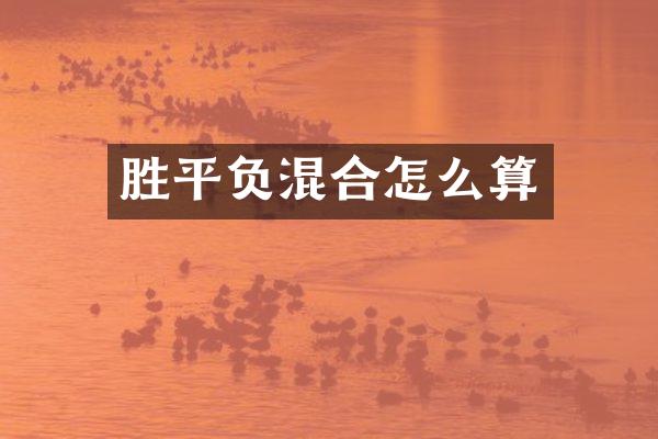 胜平负混合怎么算