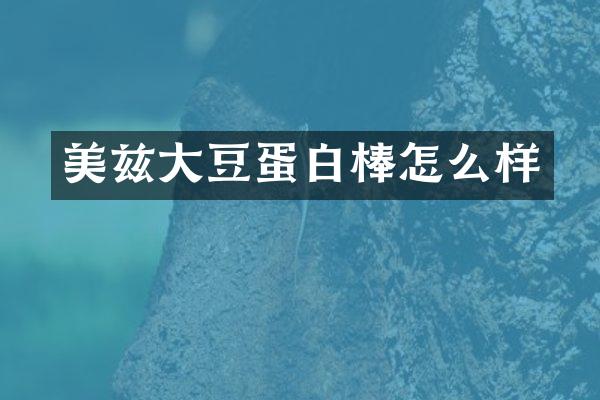 美兹大豆蛋白棒怎么样