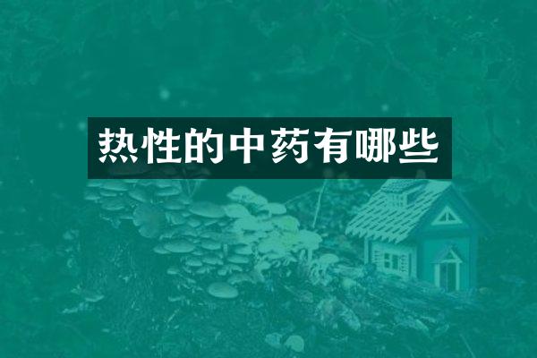 热性的中药有哪些