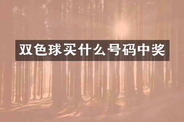 双色球买什么号码中奖