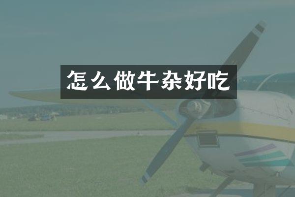 怎么做牛杂好吃