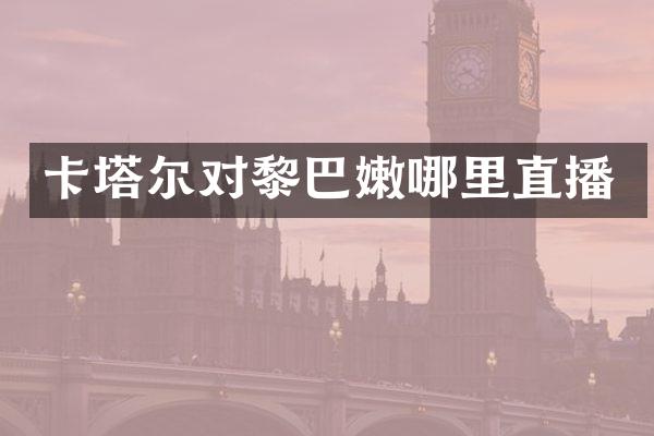 卡塔尔对黎巴嫩哪里直播