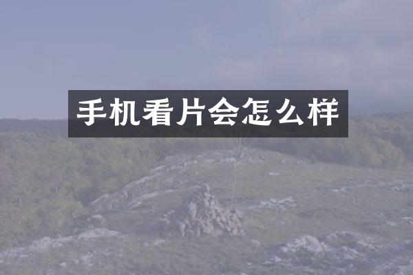 手机看片会怎么样