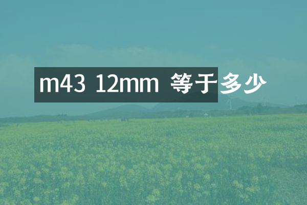 m43 12mm 等于多少