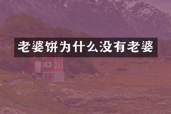 老婆饼为什么没有老婆