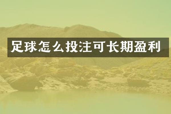 足球怎么投注可长期盈利