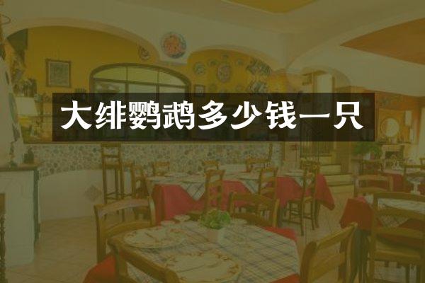 大绯鹦鹉多少钱一只