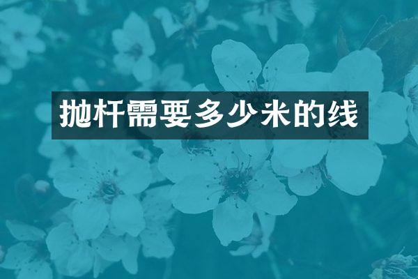 抛杆需要多少米的线