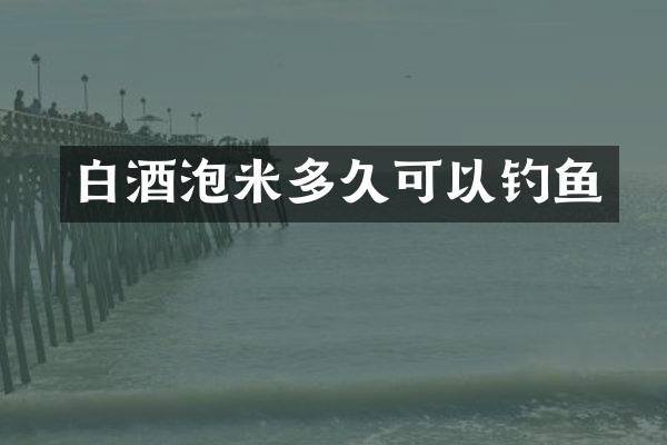 白酒泡米多久可以钓鱼