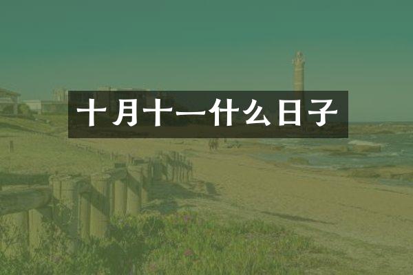 十月十一什么日子