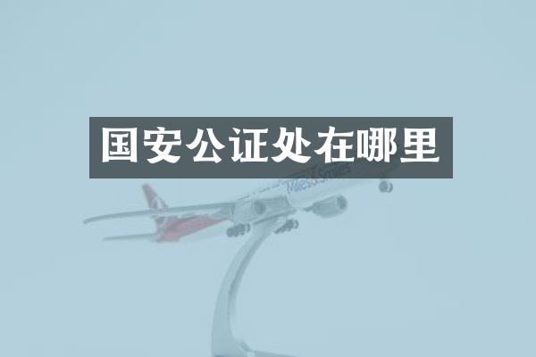 国安公证处在哪里