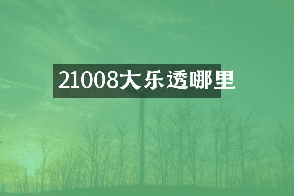 21008大乐透哪里