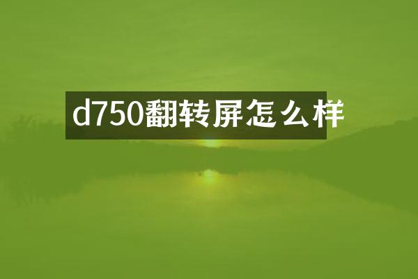 d750翻转屏怎么样