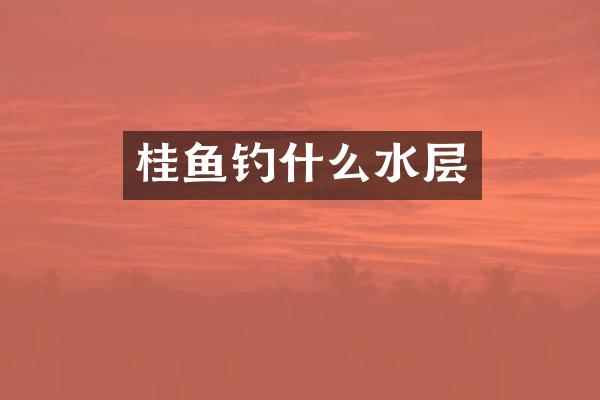 桂鱼钓什么水层