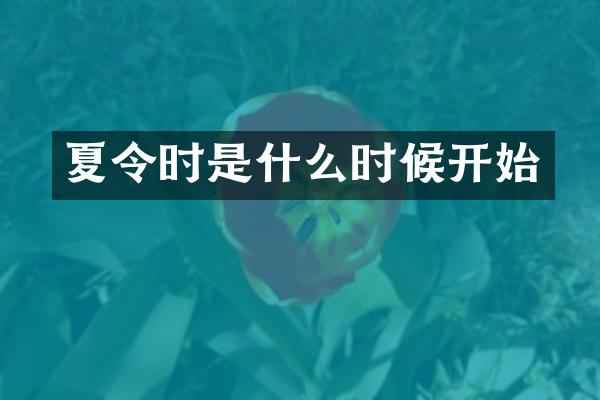 夏令时是什么时候开始