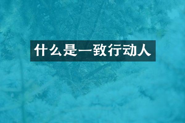 什么是一致行动人