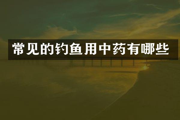 常见的钓鱼用中药有哪些