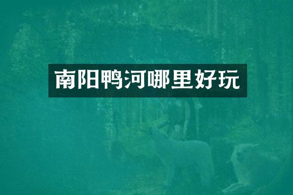 南阳鸭河哪里好玩