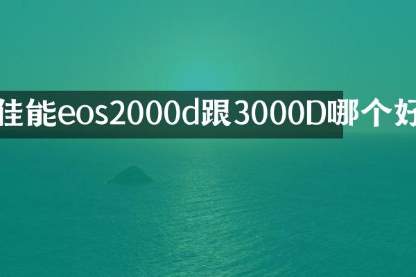 佳能eos2000d跟3000D哪个好