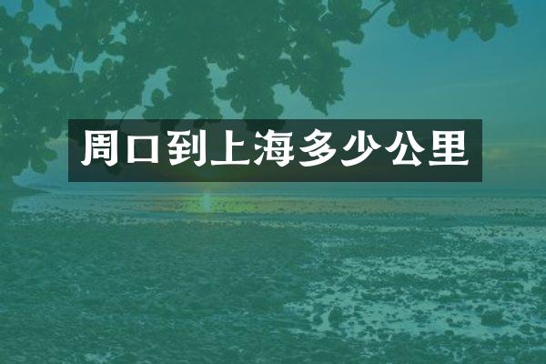 周口到上海多少公里