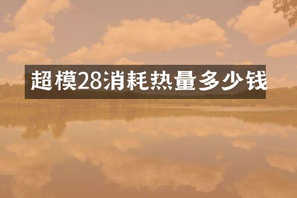 超模28消耗热量多少钱