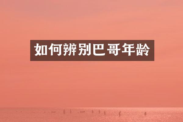 如何辨别巴哥年龄