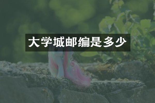 大学城邮编是多少