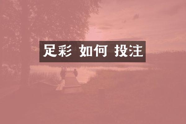 足彩 如何 投注