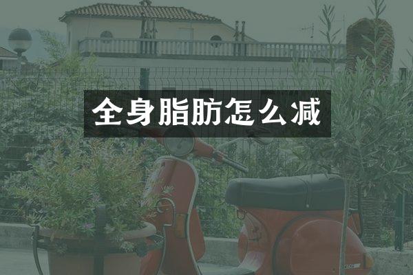 全身脂肪怎么减