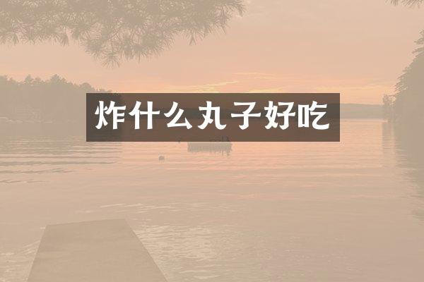 炸什么丸子好吃