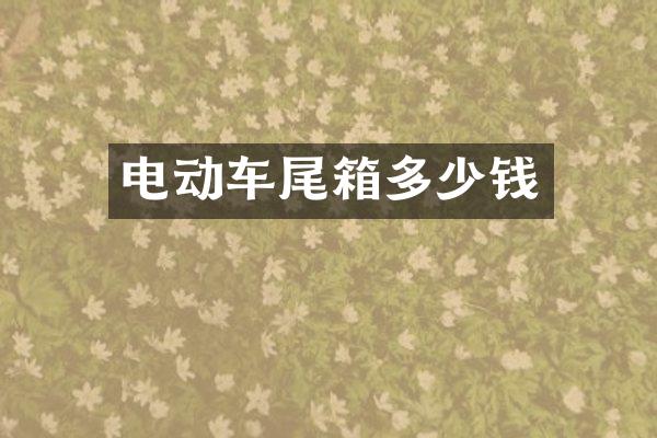 电动车尾箱多少钱