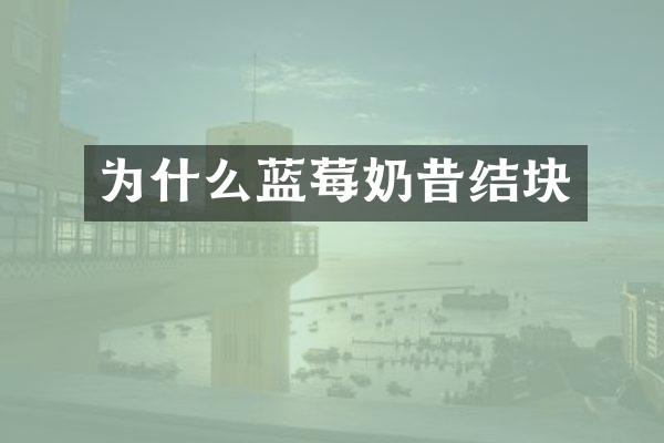 为什么蓝莓奶昔结块