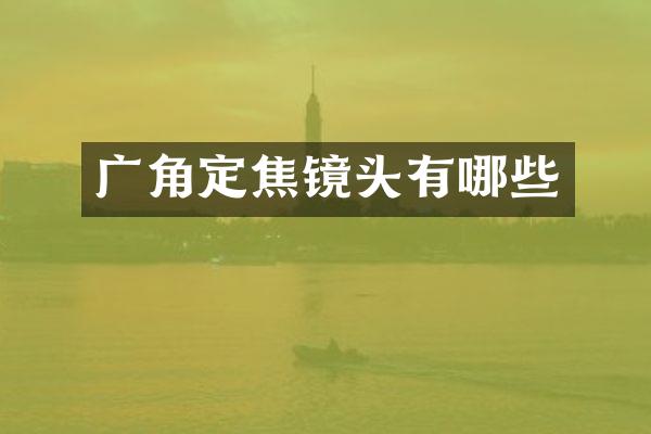 广角定焦镜头有哪些