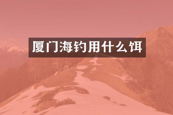 厦门海钓用什么饵
