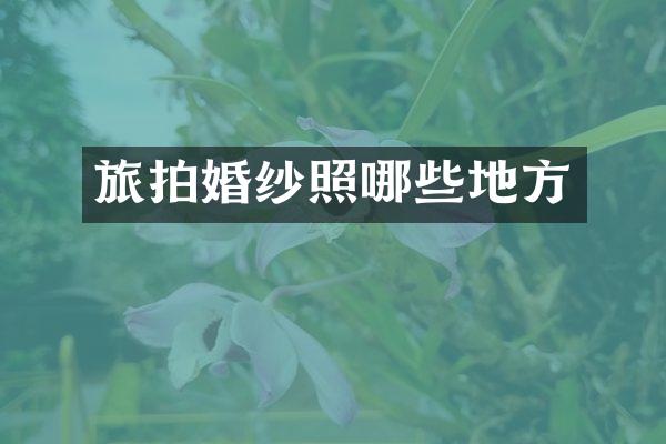 旅拍婚纱照哪些地方