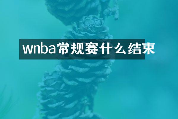 wnba常规赛什么结束