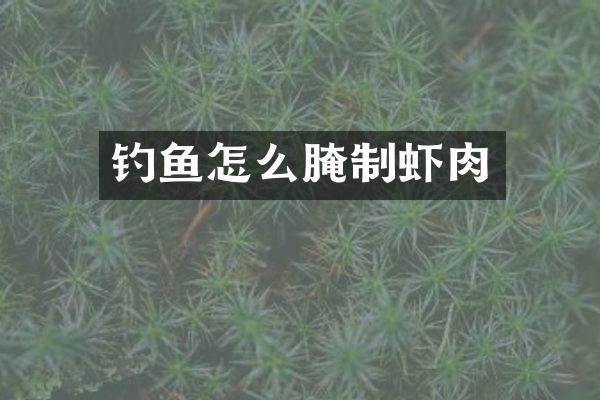 钓鱼怎么腌制虾肉