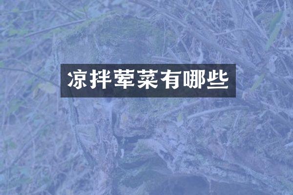 凉拌荤菜有哪些