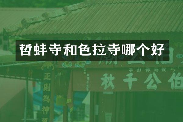 哲蚌寺和色拉寺哪个好