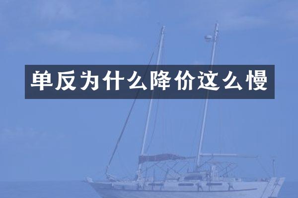 单反为什么降价这么慢