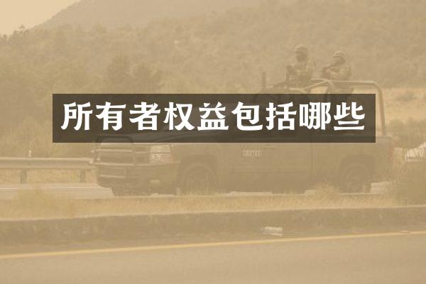 所有者权益包括哪些