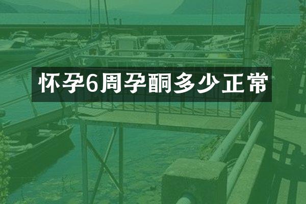 怀孕6周孕酮多少正常