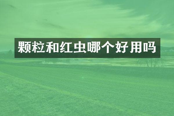 颗粒和红虫哪个好用吗