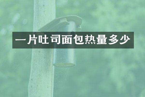 一片吐司面包热量多少