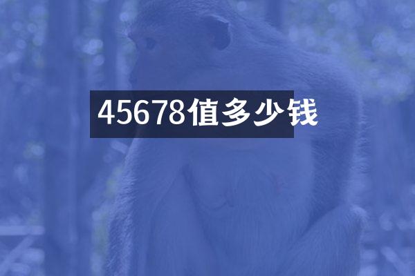 45678值多少钱