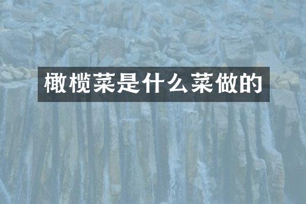 橄榄菜是什么菜做的