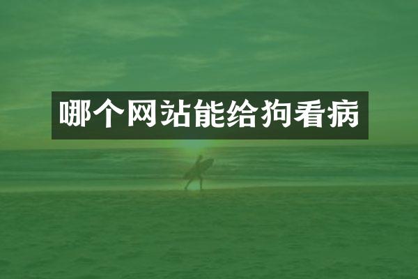 哪个网站能给狗看病
