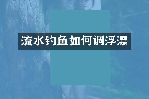 流水钓鱼如何调浮漂