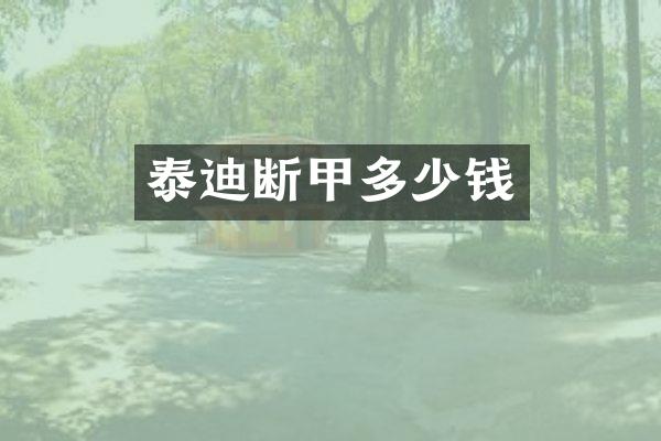 泰迪断甲多少钱