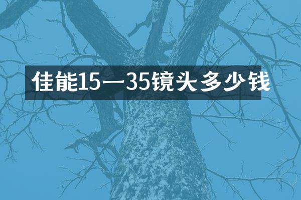 佳能15一35镜头多少钱